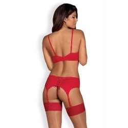 Jolierose completino Intimo 3 Pezzi Rosso