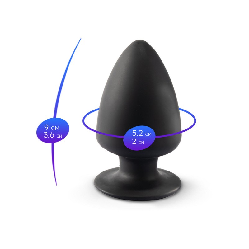 Premium Silicone Anal Plug Dual Density S Nero
