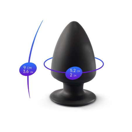 Premium Silicone Anal Plug Dual Density S Nero