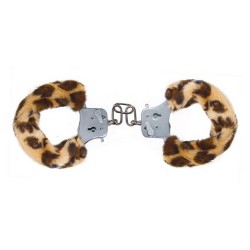 Manetta in allumimio con chiave rivestita di pelo sintetico asportabile colore leopardato