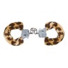 Manetta in allumimio con chiave rivestita di pelo sintetico asportabile colore leopardato