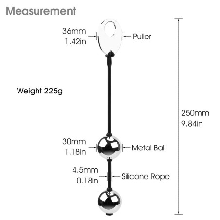 Heavy Metal Duo Balls with Silicone Strap 225 gr