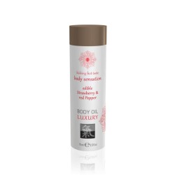 Luxury body oil edible - Strawberry & Red Pepper 75ml