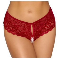Culotte Aperta in Pizzo Bordeaux
