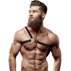ECO LEATHER CROSSED SHOULDER STRAP HARNESS MEN