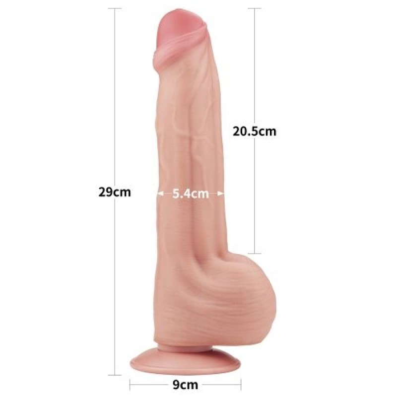 Dildo 12 King Sized Sliding Skin Dual Layer 29 cm